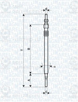 Свеча накаливания MAGNETI MARELLI 062900081304