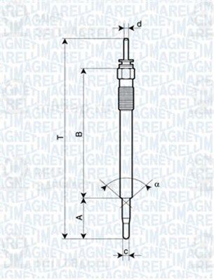 Свеча накаливания MAGNETI MARELLI 062900086304
