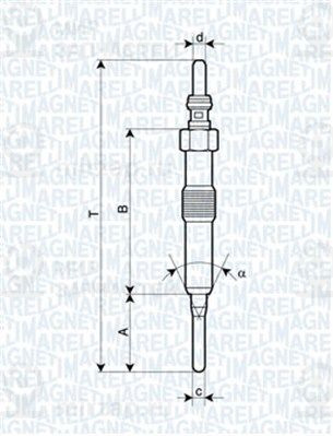 Свеча накаливания MAGNETI MARELLI 062900089304