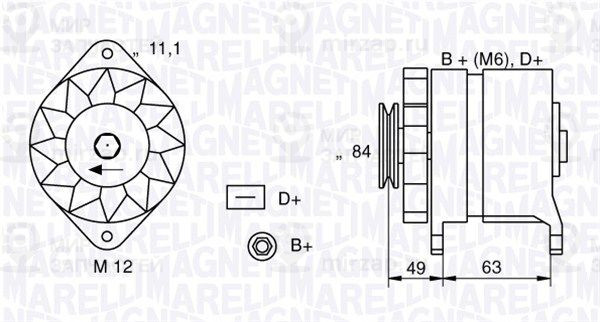 Генератор MAGNETI MARELLI 063321044010