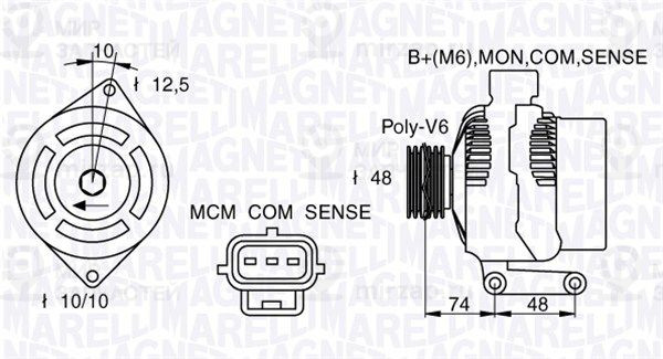 Генератор MAGNETI MARELLI 063377411010
