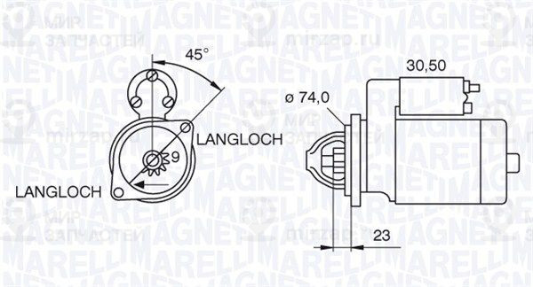Стартер MAGNETI MARELLI 063521070780
