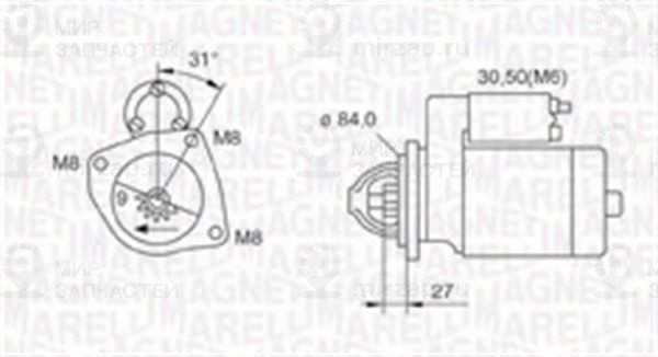 Стартер MAGNETI MARELLI 063721203010