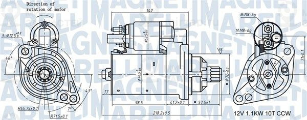 Стартер MAGNETI MARELLI 063721322010