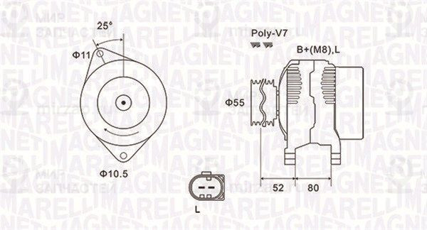 Генератор MAGNETI MARELLI 063731837010