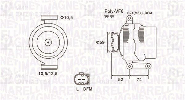 Генератор MAGNETI MARELLI 063731928010
