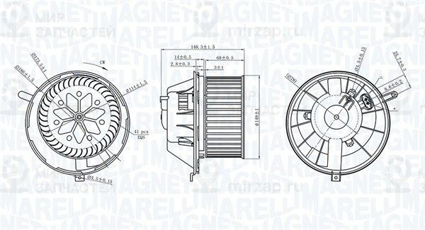 Вентилятор салона MAGNETI MARELLI 069412229010