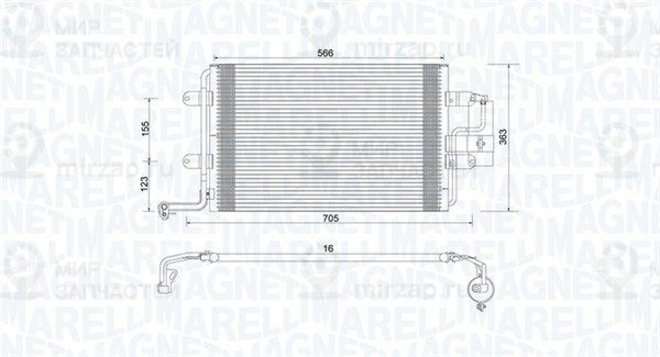 Конденсатор, кондиционер MAGNETI MARELLI 350203735000