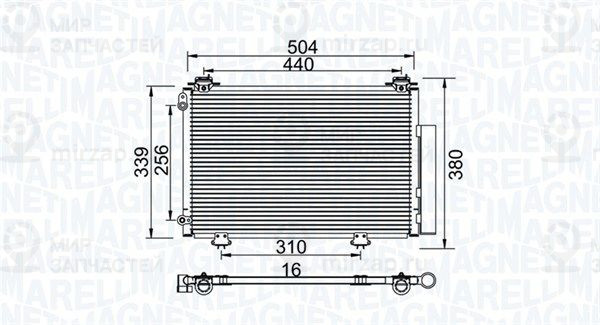Конденсатор, кондиционер MAGNETI MARELLI 350203736000