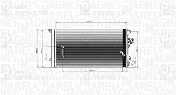 Конденсатор, кондиционер MAGNETI MARELLI 350203743000
