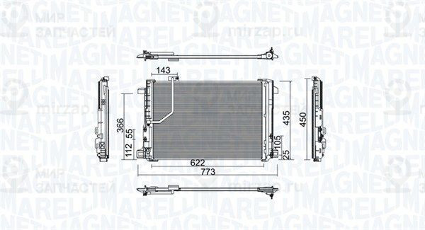 Конденсатор, кондиционер MAGNETI MARELLI 350203755000