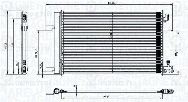 Конденсатор, кондиционер MAGNETI MARELLI 350203760000