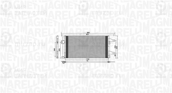 Конденсатор, кондиционер MAGNETI MARELLI 350203761000