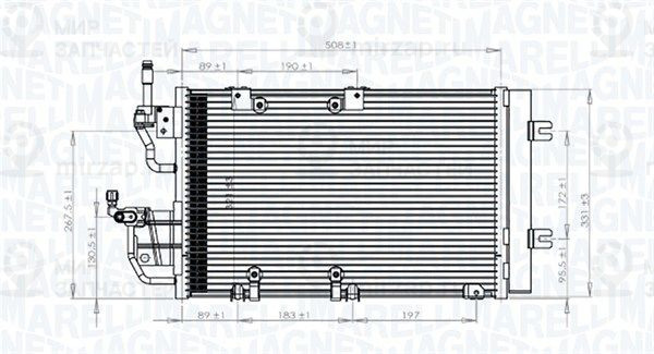 Конденсатор, кондиционер MAGNETI MARELLI 350203771000
