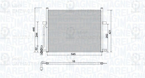 Конденсатор, кондиционер MAGNETI MARELLI 350203776000