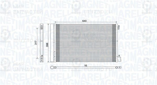 Конденсатор, кондиционер MAGNETI MARELLI 350203779000