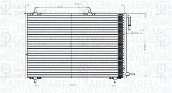 Конденсатор, кондиционер MAGNETI MARELLI 350203816000