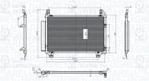 Конденсатор, кондиционер MAGNETI MARELLI 350203837000