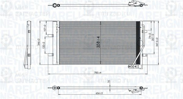 Конденсатор, кондиционер MAGNETI MARELLI 350203842000