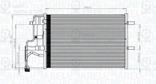 Конденсатор, кондиционер MAGNETI MARELLI 350203844000