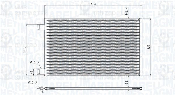 Конденсатор, кондиционер MAGNETI MARELLI 350203860000