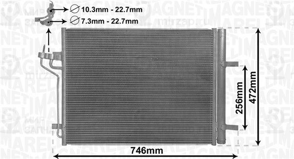 Конденсатор, кондиционер MAGNETI MARELLI 350203880000