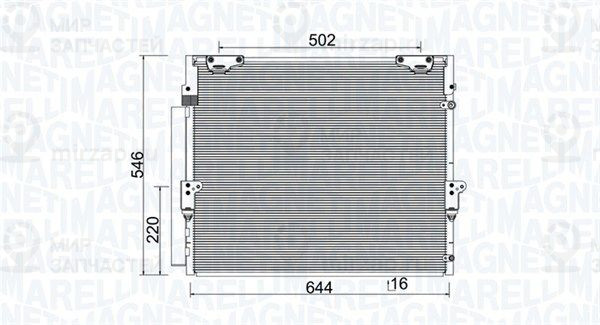 Конденсатор, кондиционер MAGNETI MARELLI 350203926000