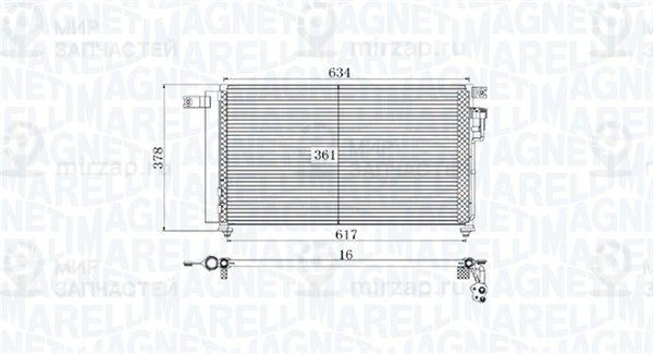 Конденсатор, кондиционер MAGNETI MARELLI 350203961000