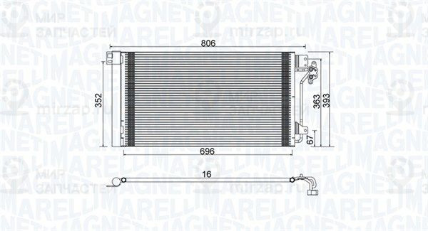 Конденсатор, кондиционер MAGNETI MARELLI 350203962000