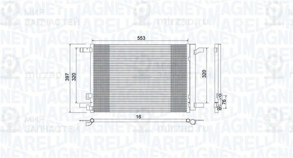 Конденсатор, кондиционер MAGNETI MARELLI 350203964000