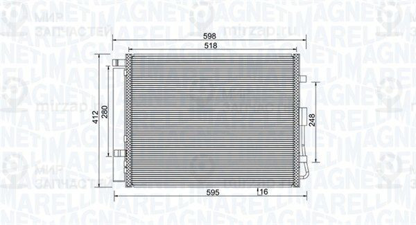 Конденсатор, кондиционер MAGNETI MARELLI 350203984000