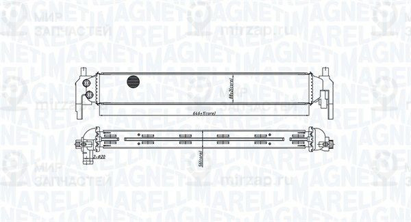 Радиатор, охлаждение двигателя MAGNETI MARELLI 350213166800