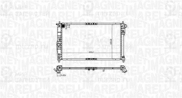Радиатор, охлаждение двигателя MAGNETI MARELLI 350213174900