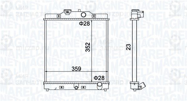 Радиатор, охлаждение двигателя MAGNETI MARELLI 350213175100