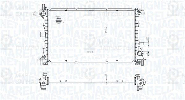 Радиатор, охлаждение двигателя MAGNETI MARELLI 350213178100