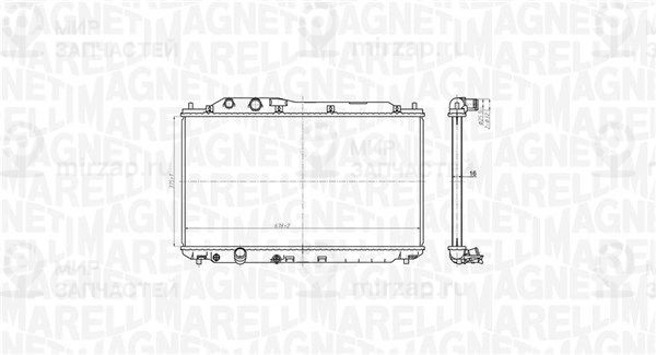 Радиатор, охлаждение двигателя MAGNETI MARELLI 350213178700