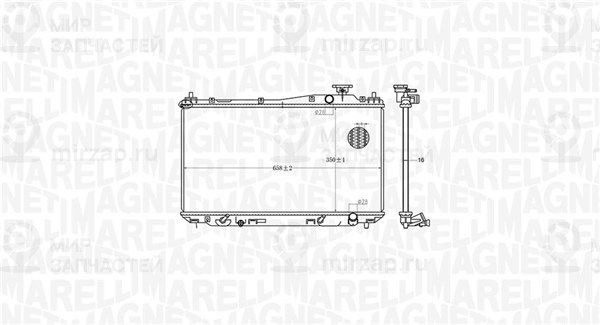Радиатор, охлаждение двигателя MAGNETI MARELLI 350213182700
