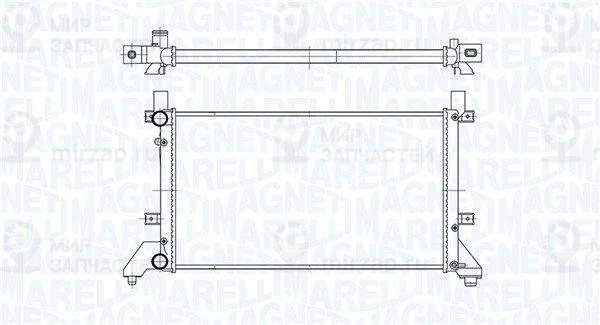 Радиатор, охлаждение двигателя MAGNETI MARELLI 350213189400