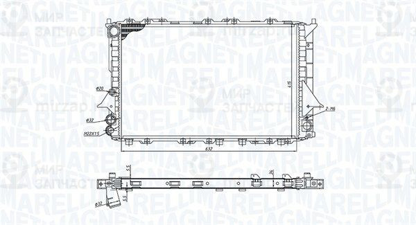 Радиатор, охлаждение двигателя MAGNETI MARELLI 350213189900