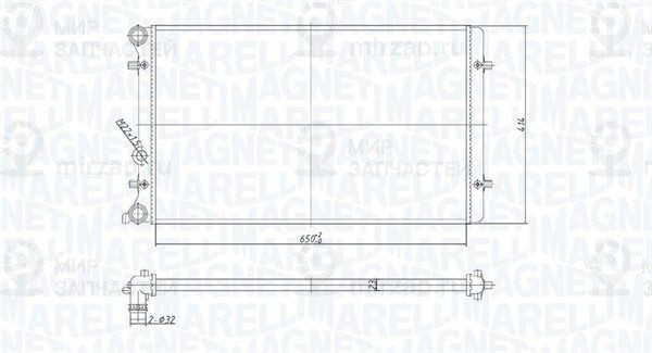 Радиатор, охлаждение двигателя MAGNETI MARELLI 350213190800
