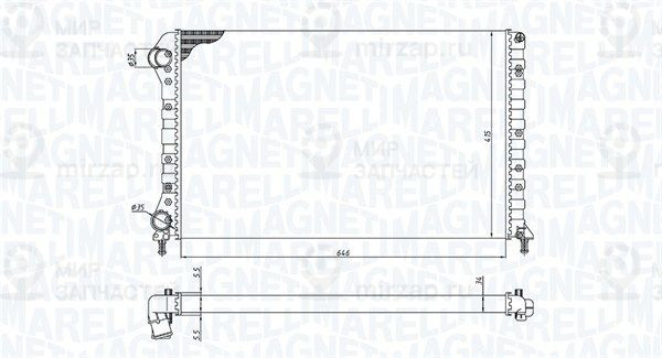 Радиатор, охлаждение двигателя MAGNETI MARELLI 350213194400