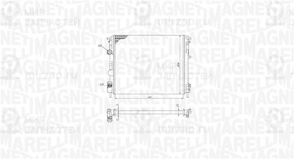 Радиатор, охлаждение двигателя MAGNETI MARELLI 350213195200