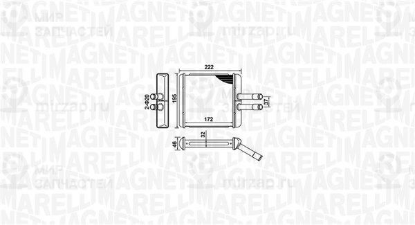 Теплообменник, отопление салона MAGNETI MARELLI 350218429000