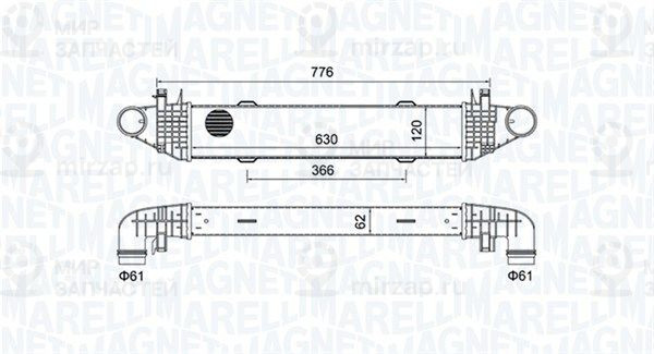 Интеркулер MAGNETI MARELLI 351319205040