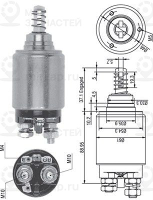 Тяговое реле, стартер MAGNETI MARELLI 940113050262