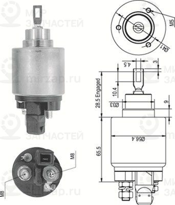 Тяговое реле, стартер MAGNETI MARELLI 940113050343