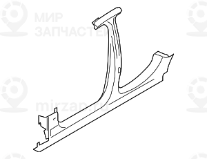 Центральная стойка с порогом Л
 BMW 41217240477