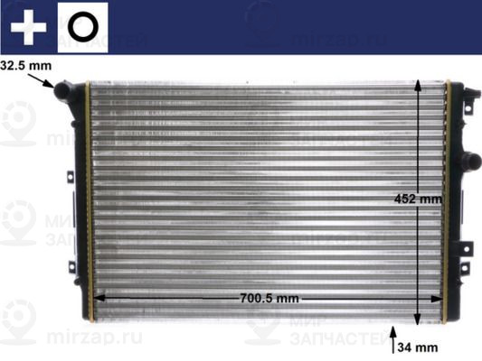 Радиатор, охлаждение двигателя MAHLE CR2032000S