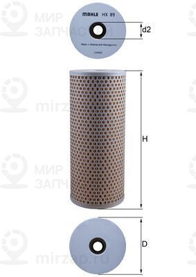Запчасть MAHLE HX89