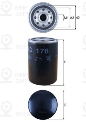 Топливный фильтр MAHLE KC178